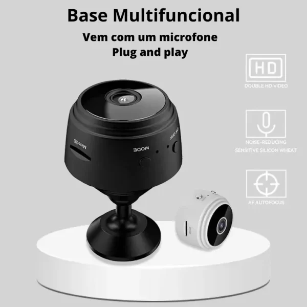 Mini Camera de Monitoramento Inteligente WiFi Vigilancia Segurança HD 1080p Gravador de Video e Voz sem Fio Magnético Multiuso - Image 4