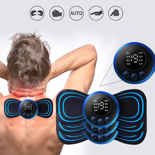 Mini Portable EMS Electric Neck Stimulation Massager For Cervical Muscle Pain Relief - Image 2